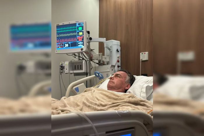 Imagem - Bolsonaro posta foto no hospital e agradece apoio: 'Momento delicado'