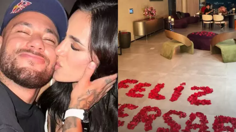 Imagem - Neymar surpreende com gesto romântico no aniversário de Bruna Biancardi; assista