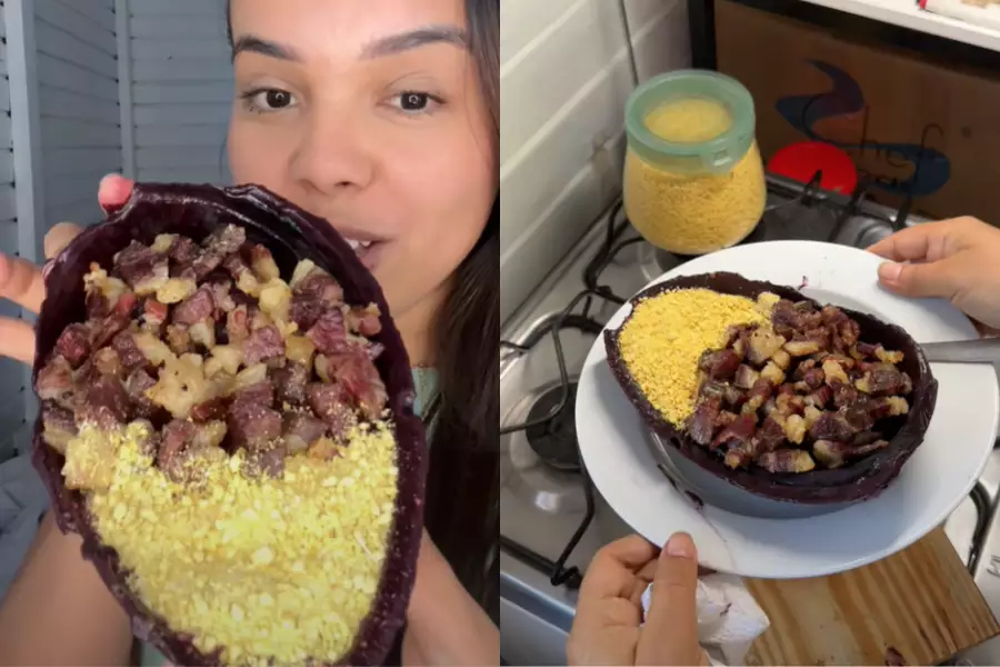 Imagem - Paraense ensina a fazer ovo de Páscoa com açaí e charque frito; assista