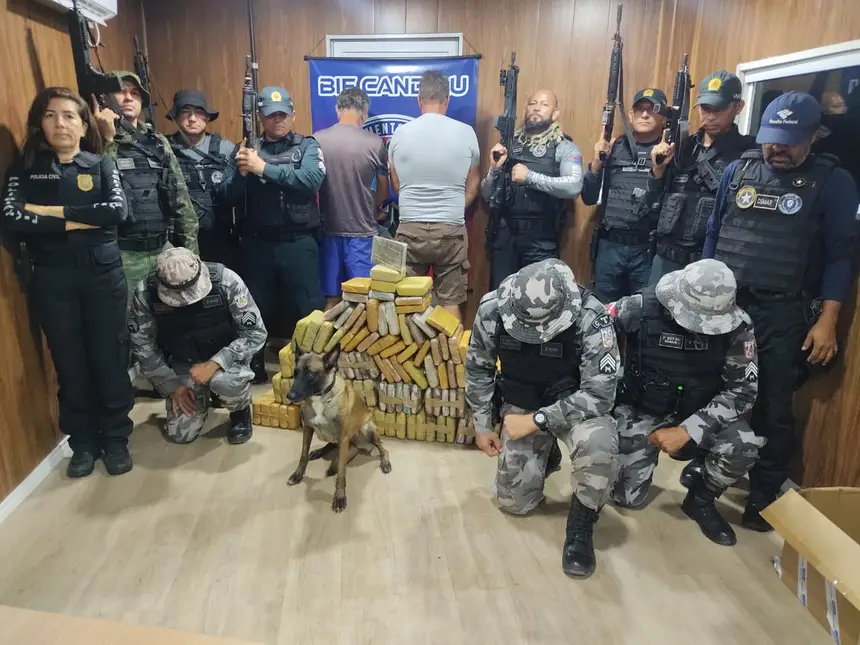 Imagem - Ação integrada apreende 117 kg de skunk em balsa no Rio Amazonas