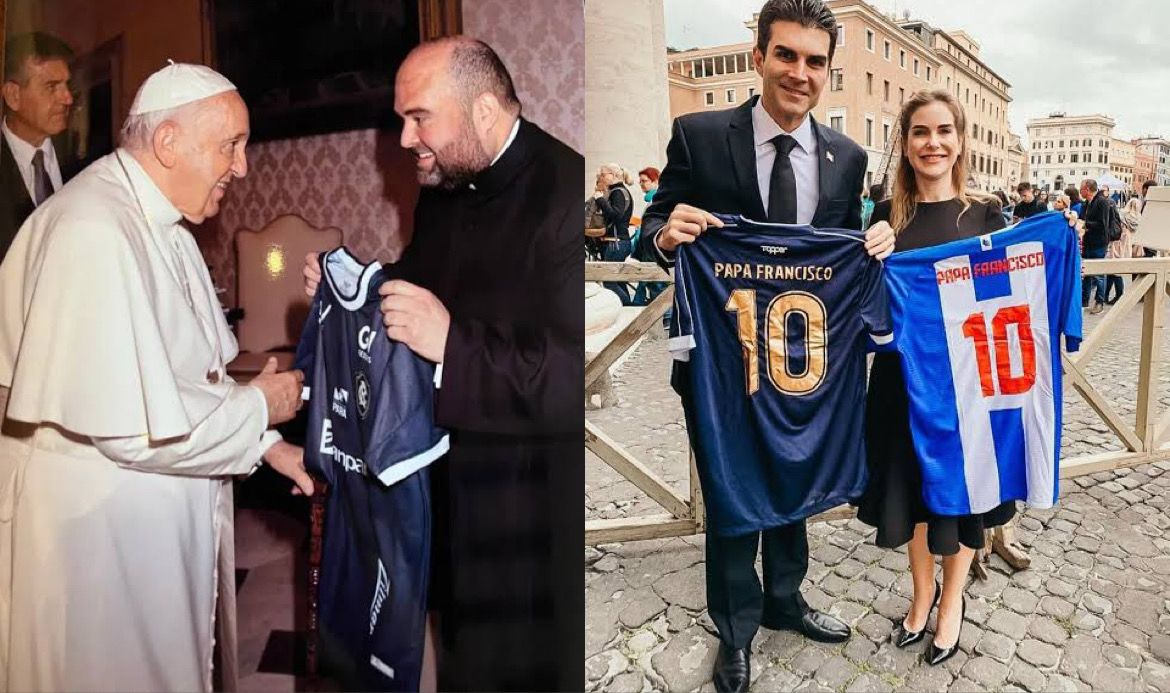 Imagem - Apaixonado por futebol, Papa Francisco já foi presenteado com camisas de Remo, Paysandu e Águia