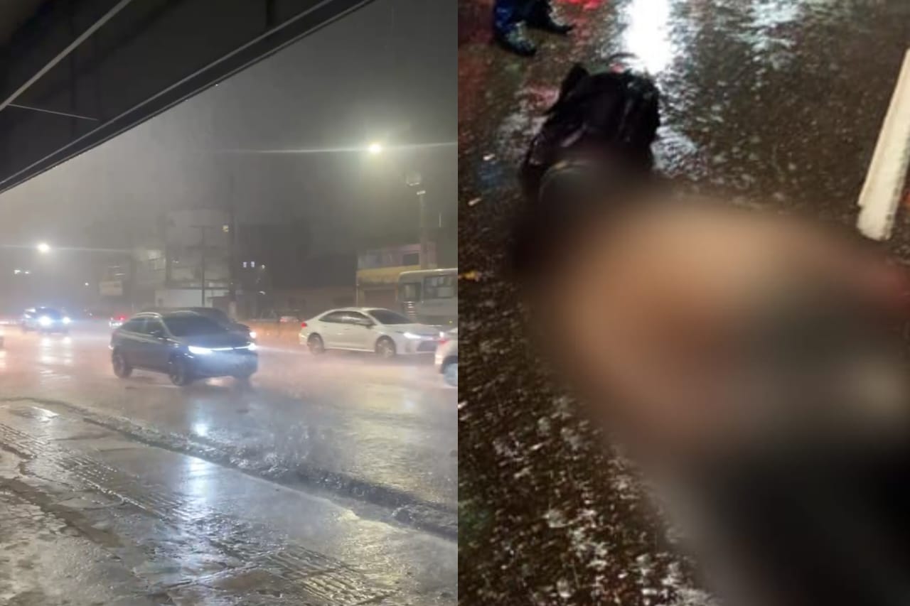 Imagem - Forte chuva que caiu em Belém provocou acidente, alagamentos e trânsito lento na capital paraense; assista