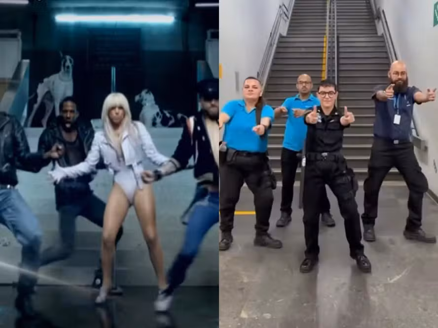 Imagem - Lady Gaga no Rio: funcionários do metrô entram no clima do show e recriam clipe da cantora