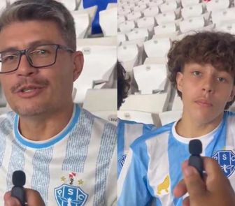 Imagem - Torcedores projetam Paysandu antes de jogo contra o Bahia; veja
