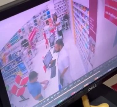 Imagem - Câmera de segurança flagra momento da morte de policial militar em farmácia de Ananindeua