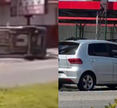 Imagem - Vídeo: ambulância capota na BR-316 após colisão em Castanhal