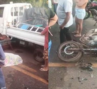 Imagem - Vídeo: motociclista morre ao colidir com caminhão parado na PA 481, no Pará