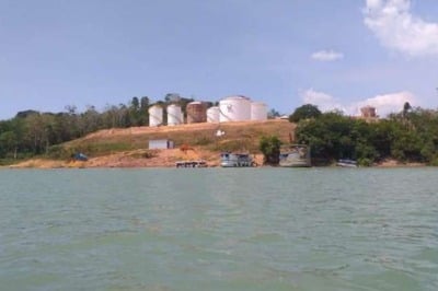 Porto em construção, em 2020.