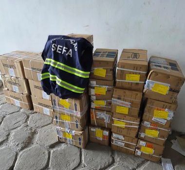 Imagem - Peças de motocicletas vindas do Maranhão são apreendidas por agentes da Sefa, no Pará