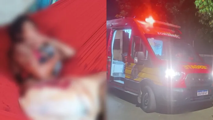 Imagem - Mulher é esfaqueada com criança no colo dentro de casa
