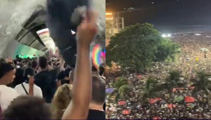 Imagem - Fãs de Lady Gaga realizam ‘bateção’ de leques na praia de Copacabana, no Rio de Janeiro