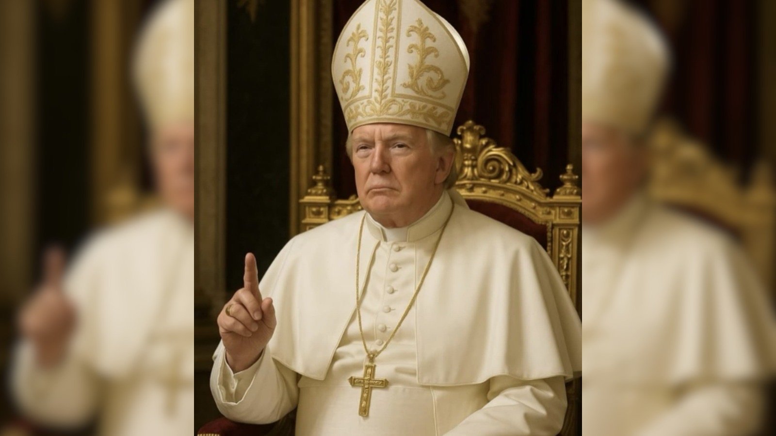 Imagem - Presidente Trump e Casa Branca publicam imagem do americano como papa
