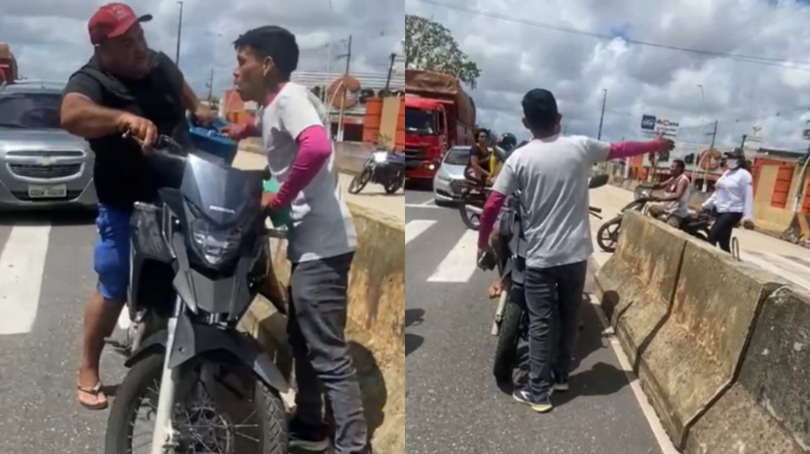 Imagem - Vídeo: discussão entre motociclistas após acidente chama atenção na Augusto Montenegro, em Belém