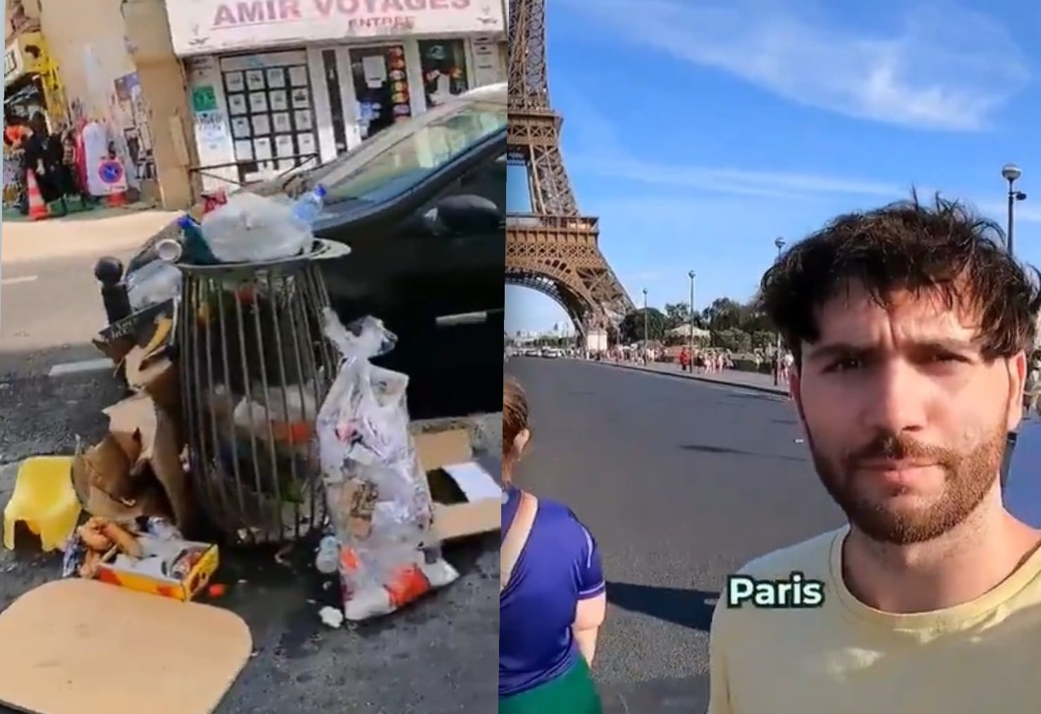 Turista se surpreende com sujeira nas ruas de Paris.