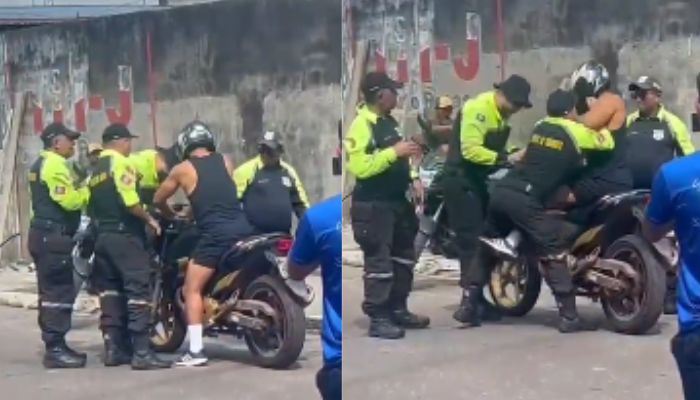 Imagem - Vídeo: agentes de trânsito de Abaetetuba são flagrados agredindo motociclista durante abordagem