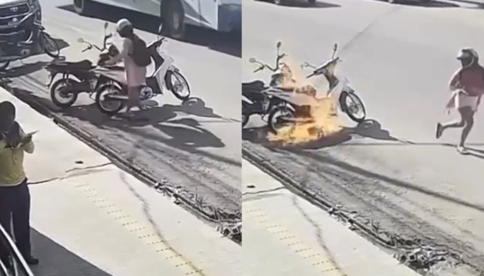 Imagem - Mulher incendeia motocicleta após briga amorosa em Santarém