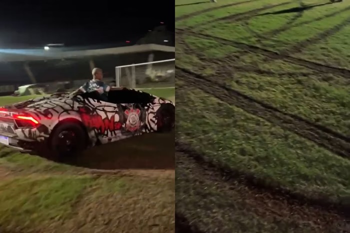 Imagem - Vídeo: MC Ryan é preso em flagrante por destruir grama de estádio com Lamborghini