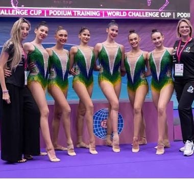 Imagem - Brasil conquista ouro inédito no conjunto geral da Copa do Mundo de ginástica rítmica; assista