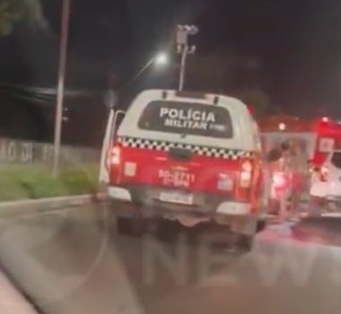 Imagem - Vídeo: acidente é registrado na avenida Pedro Álvares Cabral, na noite deste domingo (11)