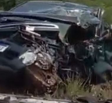 Imagem - Vídeo: acidente na estrada de Ajuruteua deixa carro destruído, no Pará