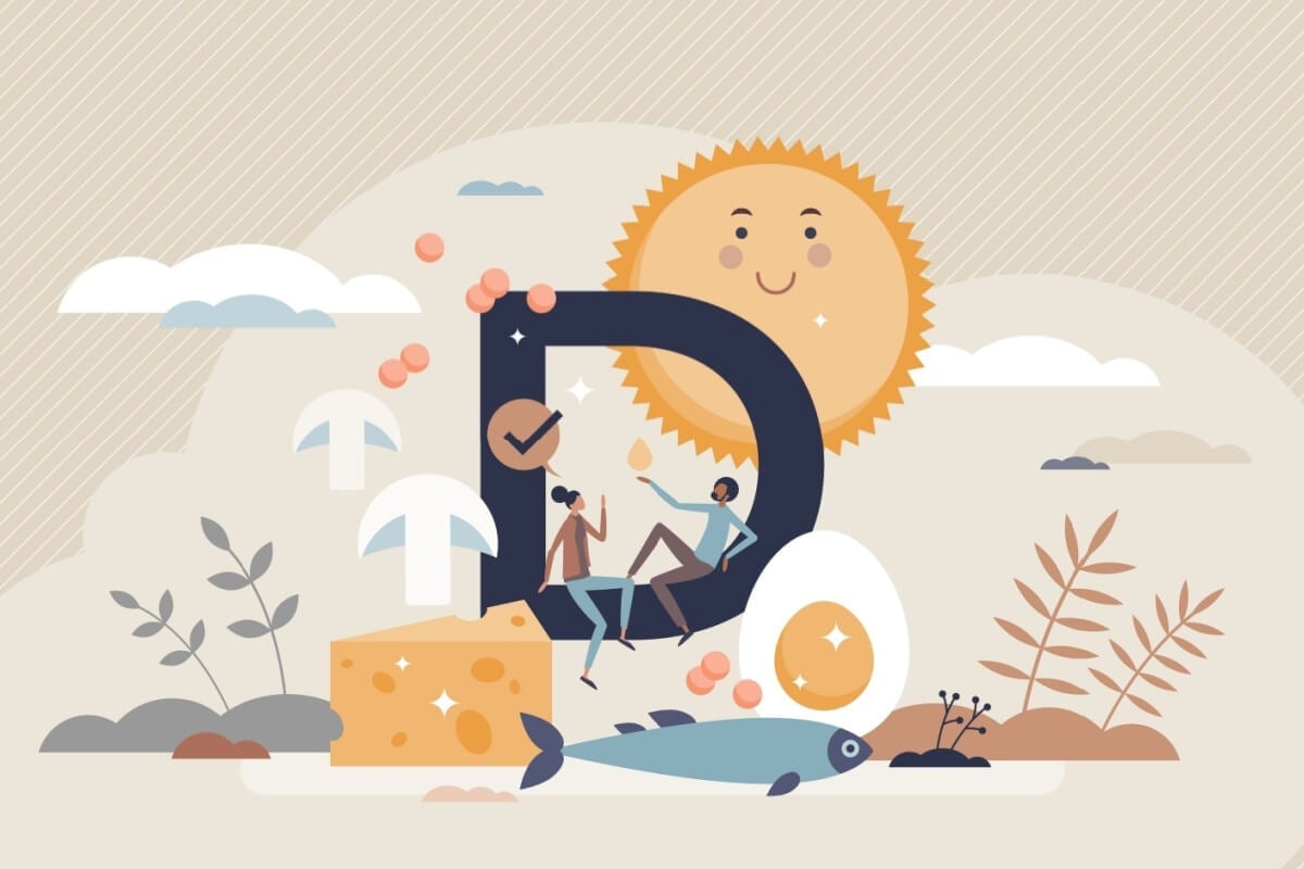 A vitamina D pode ser obtida de diversas maneiras (Imagem: VectorMine | Shutterstock)