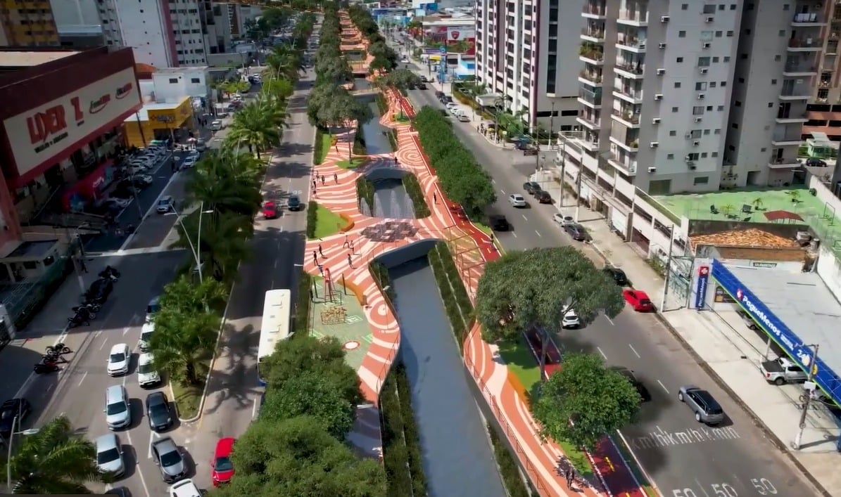 Maquete do Parque Linear - Nova doca, em Belém.