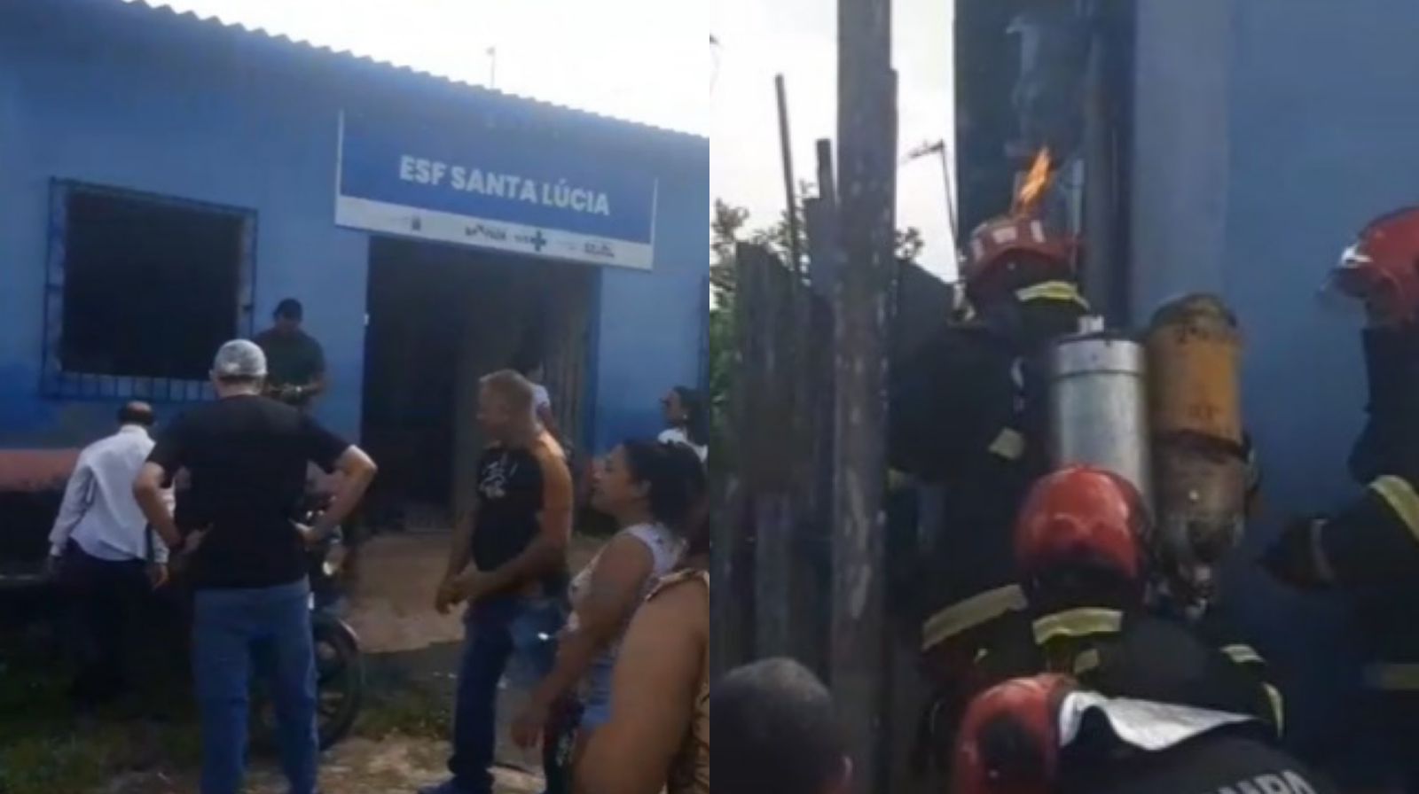 Um princípio de incêndio ESF Santa Lúcia, em Marituba, assustou agentes de saúde e moradores.