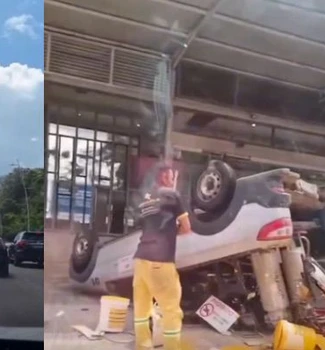 Imagem - Vídeo: carro capota na via do BRT na Avenida Augusto Montenegro, em Belém