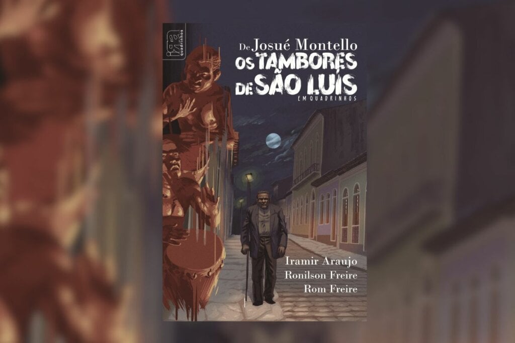 &#8220;Os tambores de São Luís — em quadrinhos&#8221; acompanha a trajetória de Damião, que luta por liberdade (Imagem: Reprodução digital | Editora Ira)