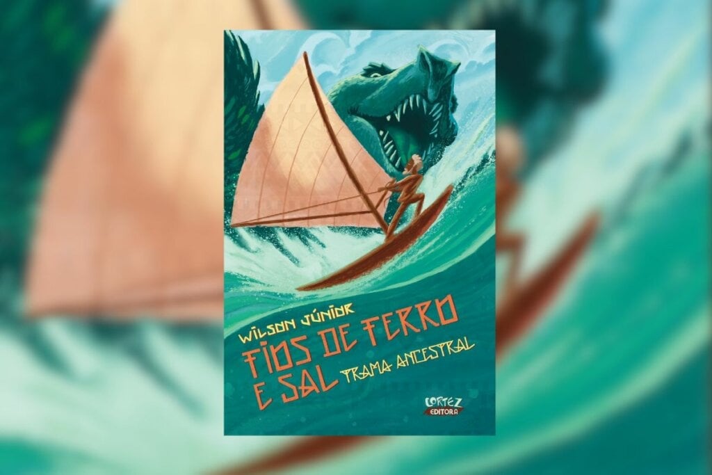 Em &#8220;Fios de ferro e sal&#8221;, Kayin usa os dons que aprendeu com Ogum para se libertar e iniciar uma rebelião (Imagem: Reprodução digital | Cortez Editora)