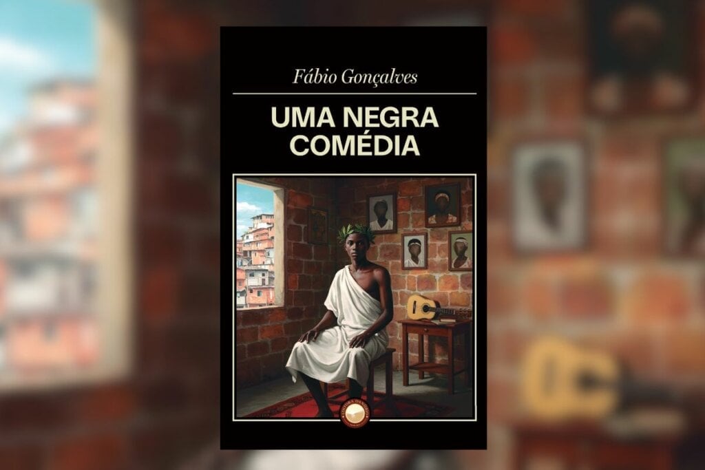 Em &#8220;Uma negra comédia&#8221;, o protagonista sem nome relata seu nascimento e sua vida nas regiões mais perigosas de sua cidade (Imagem: Reprodução digital | Danúbio Editora)