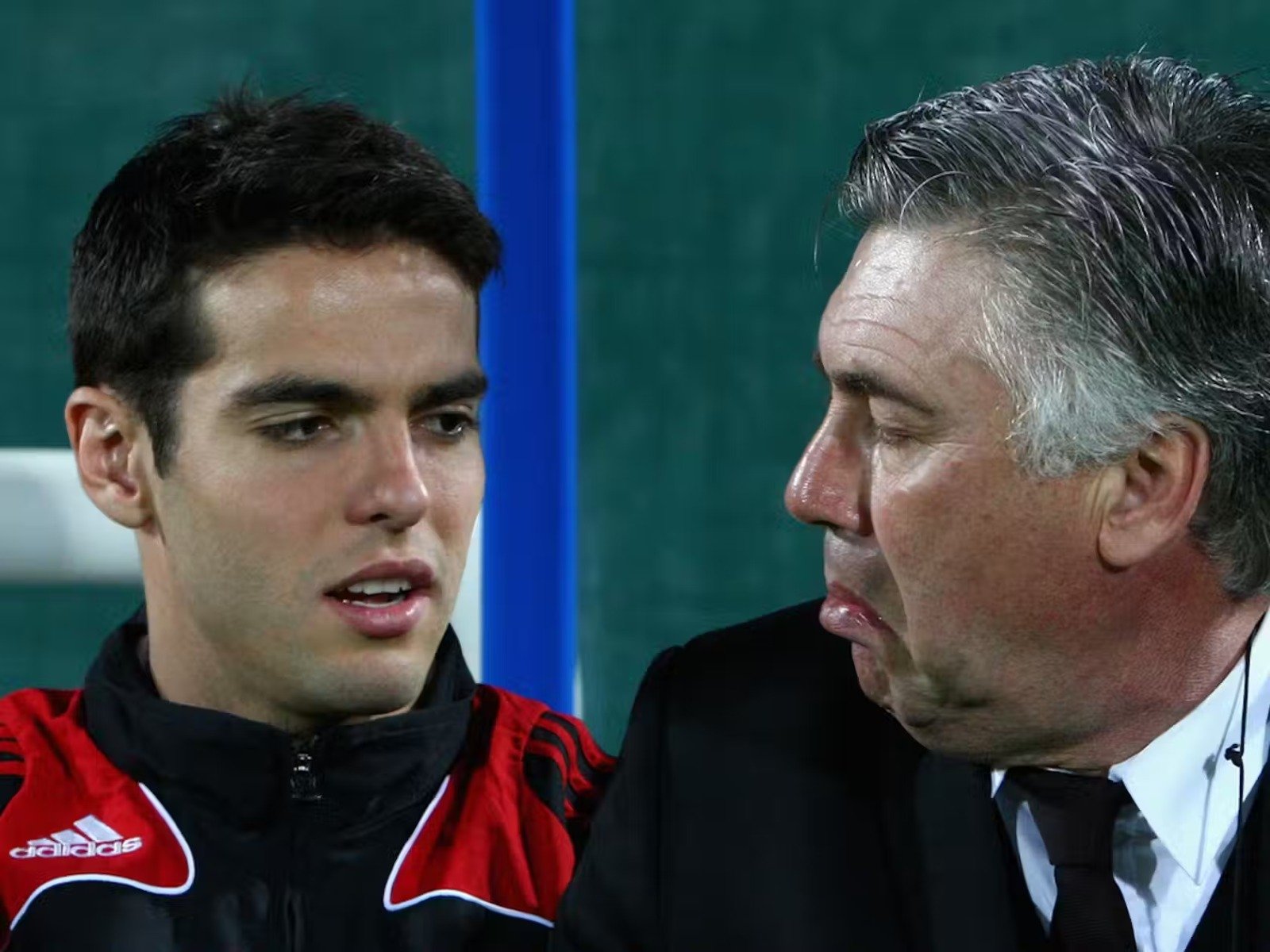 Kaká e Ancelotti trabalharam juntos no Milan - 