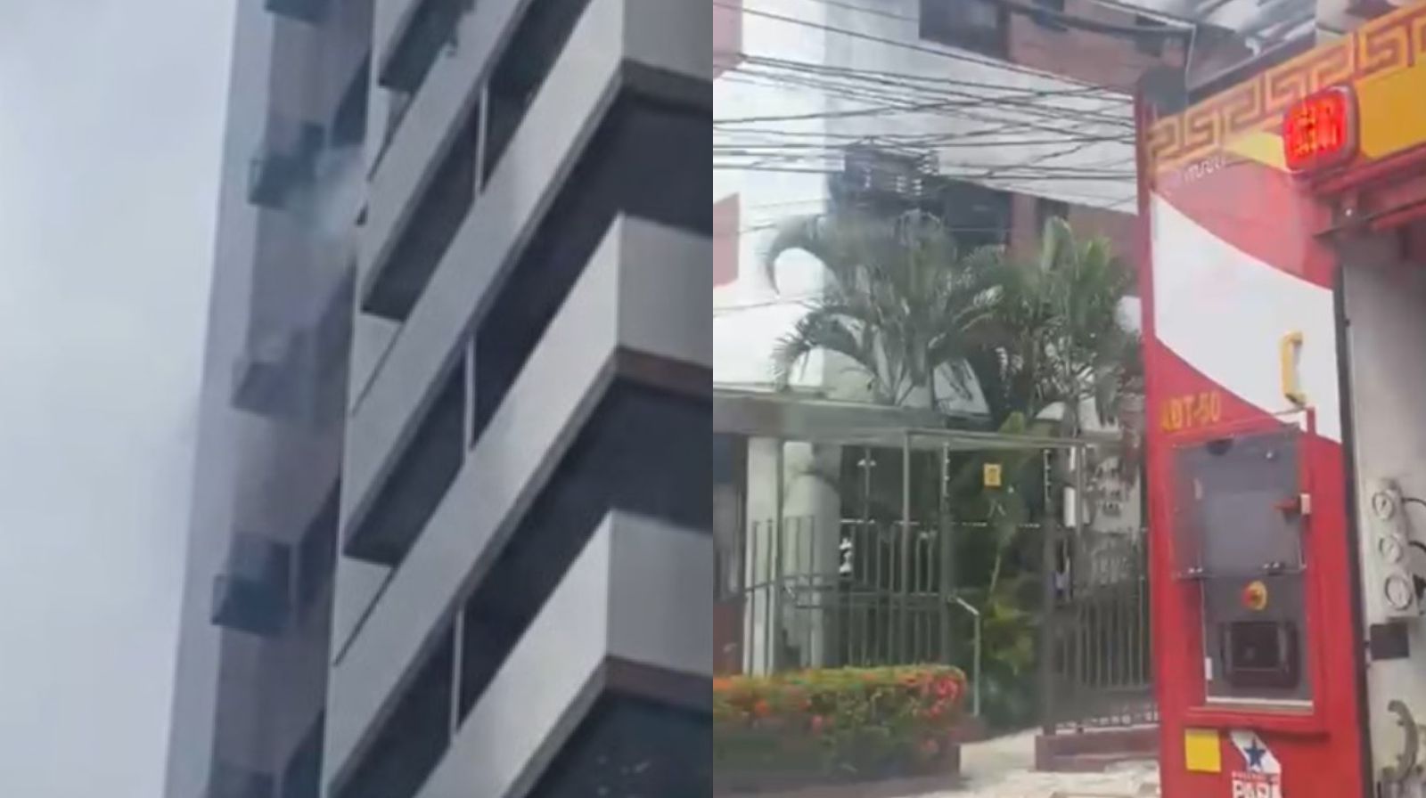 Um incêndio foi registrado em um apartamento localizado na rua João Balbi, em Belém.