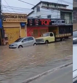 Imagem - Vídeo: canal Mata Fome transborda e Rodovia do Tapanã fica alagada; confira o trânsito