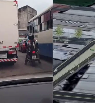 Imagem - Trânsito lento é registrado na Rodovia Mario Covas em Ananindeua; confira