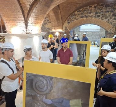 Imagem - Comitiva da CNIC visita obras de restauração da Basílica de Nazaré, em Belém