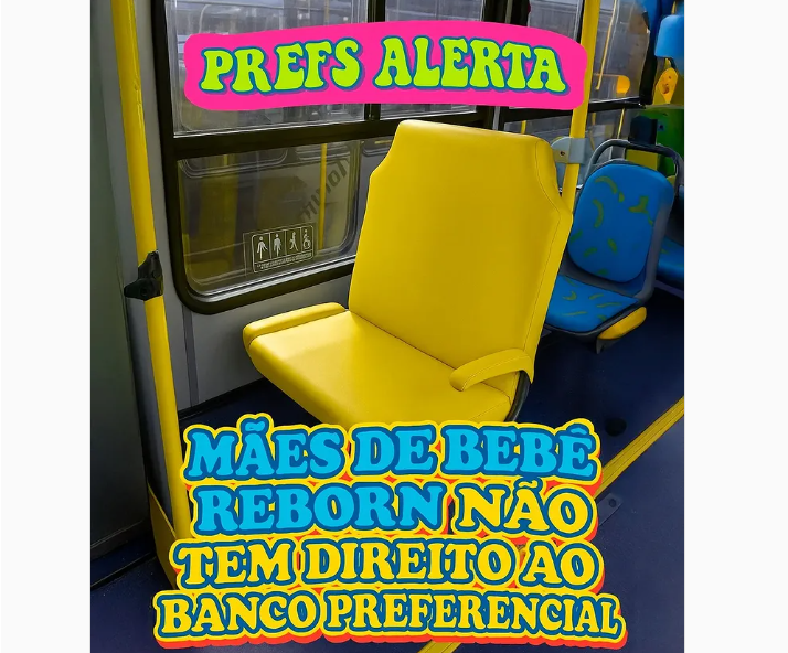Imagem - 'Mãe de bebê reborn não tem preferência', diz aviso sobre lugar em ônibus