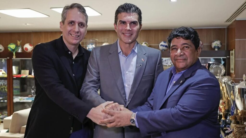 Ricardo Gluck Paul, governador Helder Barbalho e Ednaldo Rodrigues - 