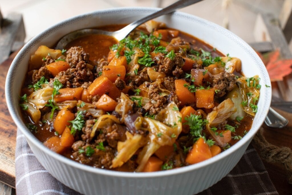 Ensopado de carne moída com legumes (Imagem: Angelika Heine | Shutterstock)