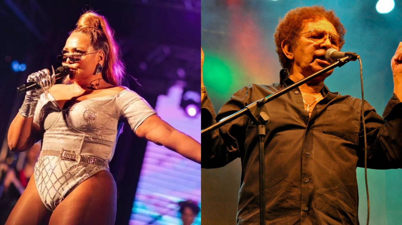 A cantora Gaby Amarantos de Belém e Reginaldo Rossi de Recife.