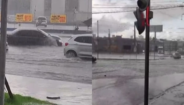 Chuva forte em Ananindeua causa alagamento e deixa carro atolado; confira