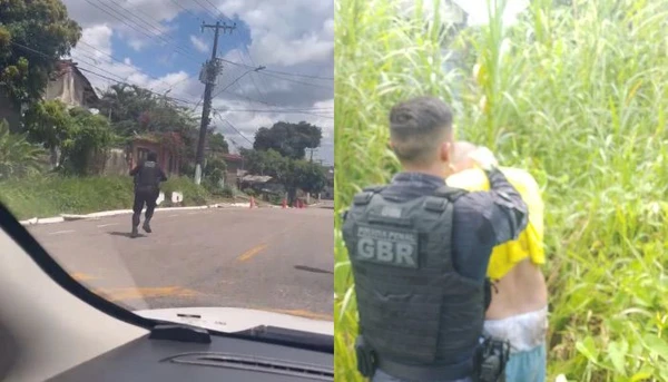 Vídeo: criminoso pula do ônibus penitenciário e tenta fugir em Icoaraci
