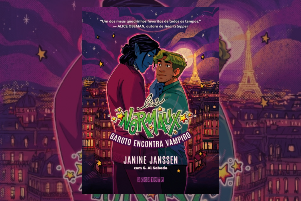Em &#8220;Les Normaux: garoto encontra vampiro&#8221;, Sébastien e Elia lidam com a atração, os medos e as dúvidas que cercam o seu relacionamento (Imagem: Reprodução digital | Editora Seguinte)