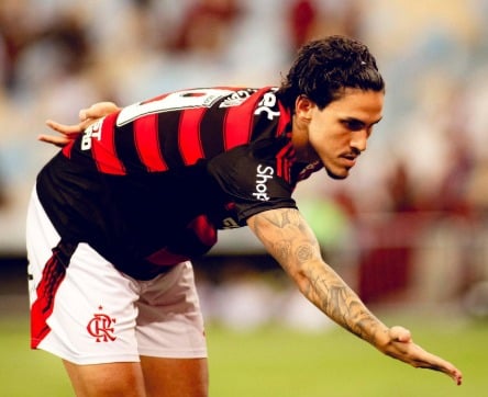 Pedro comemora mais um gol pelo Flamengo -