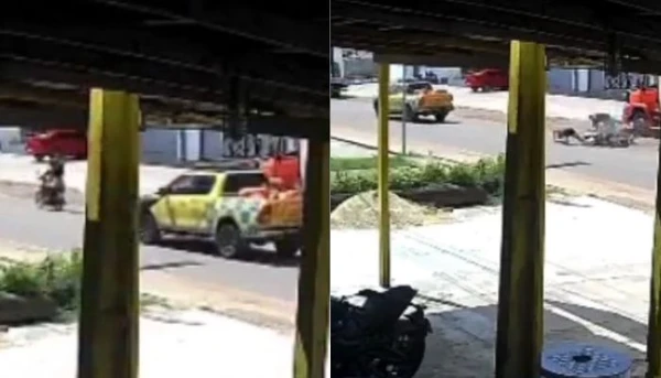 Homem tenta fugir de fiscalização, mas bate de frente com outra moto