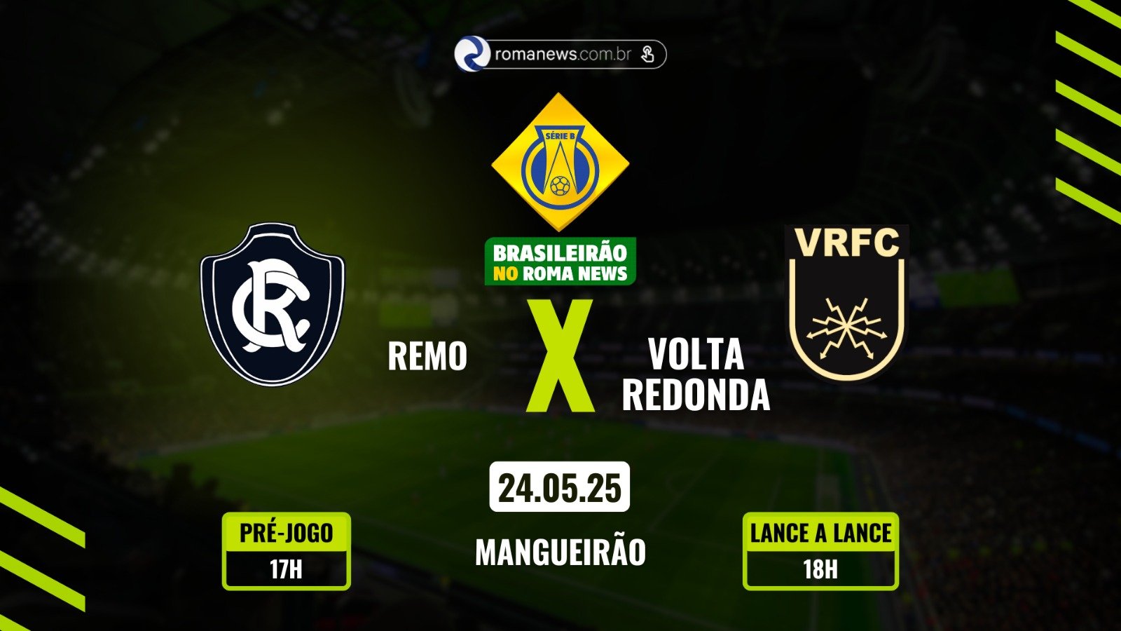 Remo e Volta Redonda vão se enfrentar no Estádio Mangueirão -