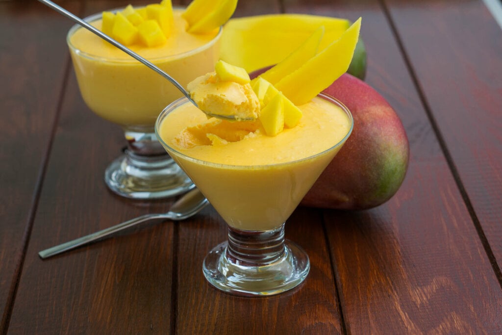 Gelatina cremosa de manga (Imagem: Rawl_G | Shutterstock)