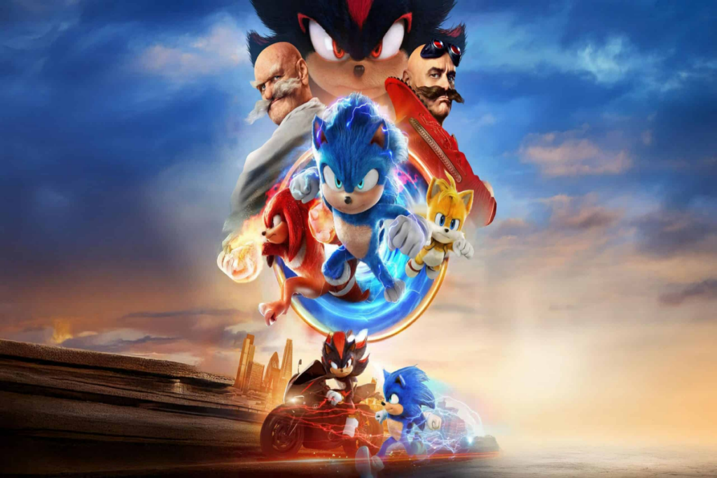 Em &#8220;Sonic 3&#8221;, o ouriço enfrenta o Dr. Robotinik e o Shadow (Imagem: Reprodução digital | PARAMOUNT PICTURES)
