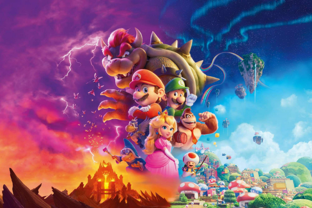 Em &#8220;Super Mario Bros.&#8221;, Mario e Luigi enfrentam diversas aventuras para salvar o reino dos cogumelos (Imagem: Reprodução digital | UNIVERSAL PICTURES)