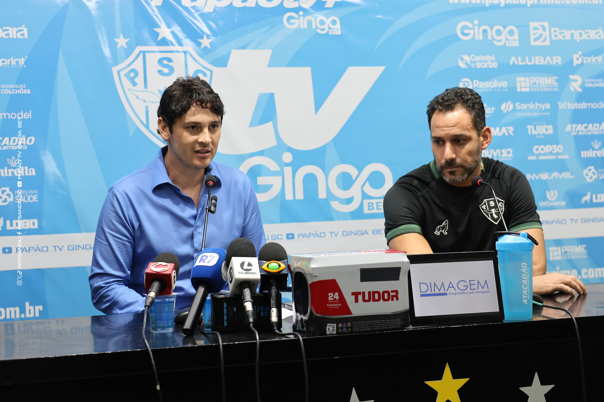 Imagem - Lapada seca: Roger Aguilera interrompe executivo de futebol do Paysandu em coletiva